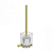 Wonzon & Woghand Eclipse Ершик для унитаза подвесной со стеклянной колбой, цвет: золото глянцевое WW-9129-LG