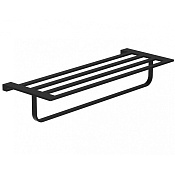 Wonzon & Woghand Eclipse Полка для полотенец 60х22 см, подвесная, цвет: черный матовый WW-9181-BL