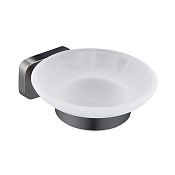 Wonzon & Woghand Graffity Мыльница со стеклянной чашей, цвет: темный графит WW-9322