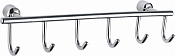 Wonzon & Woghand Вешалка для ванной, 6 крючков, цвет: хром глянцевый WW-9382-6