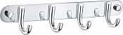 Wonzon & Woghand Вешалка для ванной, 4 крючка, цвет: хром глянцевый WW-9384-4