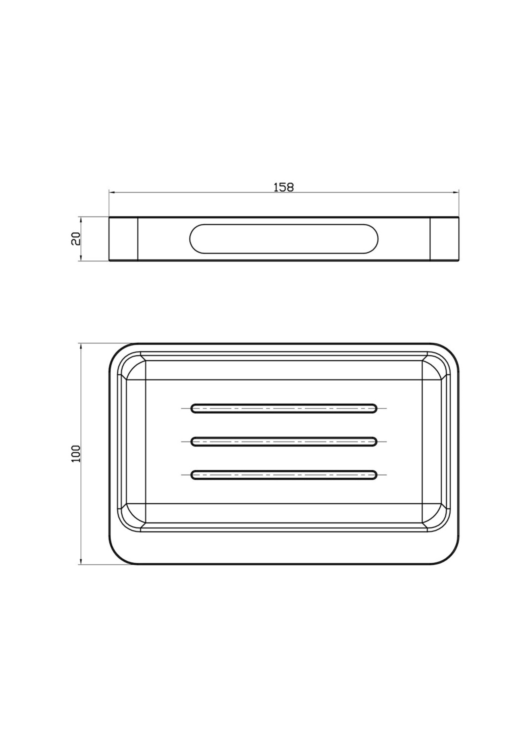 Wonzon & Woghand Мыльница монолитная, подвесная, цвет: хром глянцевый WW-9524