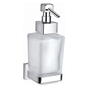 Wonzon & Woghand Flat Дозатор для жидкого мыла, подвесной, стеклянная колба, цвет: хром глянцевый WW-9733