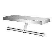 Wonzon & Woghand Держатель туалетной бумаги, двойной с полочкой, подвесной, цвет: хром глянцевый WW-V3802-CR