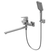 Wonzon & Woghand Flex Смеситель для ванны накладной с душем, цвет: темный графит WW-639906-BGM