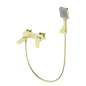 Wonzon & Woghand Cube Смеситель для ванны накладной с душем, цвет: брашированное золото WW-88639016-BG