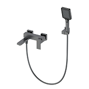 Wonzon & Woghand Cube Смеситель для ванны накладной с душем, цвет: темный графит WW-88639016-BGM