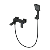 Wonzon & Woghand Cube Смеситель для ванны накладной с душем, цвет: черный матовый WW-88639016-MB