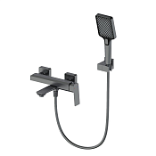 Wonzon & Woghand Diamond Смеситель для ванны накладной с душем, цвет: темный графит WW-88639011-BGM