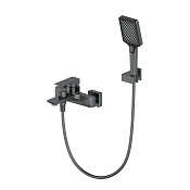 Wonzon & Woghand Edge Смеситель для ванны накладной с душем, цвет: темный графит WW-88639003A-BGM