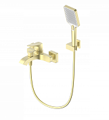 Wonzon & Woghand Flex Смеситель для ванны накладной с душем, цвет: брашированное золото WW-88037072-BG