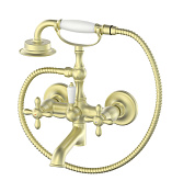 Wonzon & Woghand Retro Смеситель для ванны накладной с душем, цвет: брашир. золото WW-88639020-BG