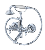 Wonzon & Woghand Retro Смеситель для ванны накладной с душем, цвет: хром глянцевый WW-88639020-CR