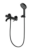 Wonzon & Woghand Stick Смеситель для ванны накладной с душем, цвет: черный матовый WW-88639017-MB