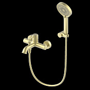 Wonzon & Woghand Tor Смеситель для ванны накладной с душем, цвет: брашированное золото WW-88037073-BG