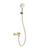 Wonzon & Woghand Смеситель для ванны накладной с душем, цвет: брашированное золото WW-4530-BG