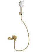Wonzon & Woghand Смеситель для ванны накладной с душем, цвет: брашированное золото WW-A30891-BG