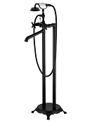 Wonzon & Woghand Retro Смеситель напольный для ванны с внутренней частью, цвет: черный матовый WW-88649020-MB