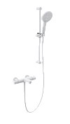 Wonzon & Woghand Смеситель для ванны термостатический с душевым гарнитуром, цвет: белый матовый WW-C2018-A-MW