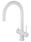 Wonzon & Woghand Смеситель для кухни с каналом для фильтрации воды, излив 21 см, цвет: белый матовый WW-3211-MW