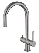 Wonzon & Woghand Смеситель для кухни с каналом для фильтрации воды, цвет: брашированный никель WW-3211-BS