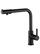 Wonzon & Woghand Смеситель для кухни с каналом для фильтрации воды, излив 24 см, цвет: черный мат. WW-88458008-MB