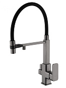 Wonzon & Woghand Смеситель для кухни с гибким изливом и каналом для фильт. воды, цвет: темный графит WW-88458012-BGM