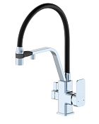 Wonzon & Woghand Смеситель для кухни с гибким изливом 23,4 см, цвет: хром глянцевый WW-88458013-CR