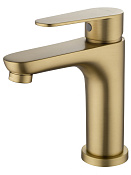 Wonzon & Woghand Alfa Смеситель для раковины, излив 11 см, цвет: брашированное золото WW-A40202-BG