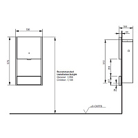 Toto Public Сушилка для рук сенсорная, встраиваемая, 32x16,4x57,5h см, цвет: серебро TYC604