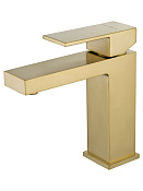 Wonzon & Woghand Cube Смеситель для раковины, излив 12 см, цвет: брашир. золото WW-88139016-BG
