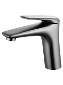 Wonzon & Woghand Смеситель для раковины, без д/к, длина излива 13 см, цвет: темный графит WW-A41222-BGG