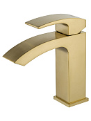 Wonzon & Woghand Fit Смеситель для раковины, излив 12,6 см, цвет: брашированное золото WW-88139009-BG