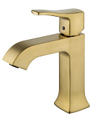 Wonzon & Woghand Flex Смеситель для раковины, излив 12 см, цвет: брашированное золото WW-88018072-BG