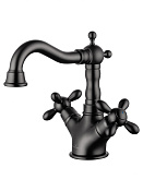 Wonzon & Woghand Retro Смеситель для раковины, излив 13 см, цвет: темный графит WW-88139020-BGM