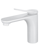 Wonzon & Woghand Смеситель для раковины, без д/к, длина излива 13,3 см, цвет: белый матовый WW-A40482-MW