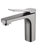 Wonzon & Woghand Смеситель для раковины, без д/к, длина излива 13,4 см, цвет: темный графит WW-XH-013-BGG