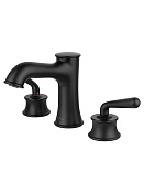 Wonzon & Woghand Steam Смеситель для раковины на 3 отверстия, излив 13,1 см, цвет: черный матовый WW-88159008-MB