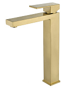 Wonzon & Woghand Cube Смеситель для раковины, излив 16 см, цвет: брашированное золото WW-88239016-BG