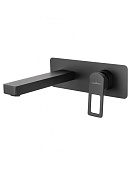 Wonzon & Woghand Frame Смеситель для раковины встраиваемый, излив 18,4 см, цвет: черный матовый WW-88869010-MB