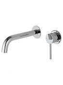 Wonzon & Woghand Stick Смеситель для раковины встраиваемый, излив 19,5 см, цвет: хром глянцевый WW-88869017-CR