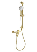 Wonzon & Woghand Click Смеситель для ванны с душевым гарнитуром, цвет: брашированное золото WW-FE05L222-BG