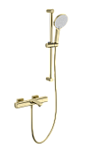 Wonzon & Woghand Solid Смеситель для ванны термостатический с душем, цвет: брашир. золото WW-C2011-A-BG