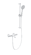 Wonzon & Woghand Смеситель для ванны термостатический с душевым гарнитуром, цвет: белый матовый WW-C2006-A-MW