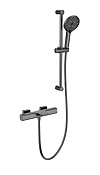 Wonzon & Woghand Смеситель для ванны термостатический с душевым гарнитуром, цвет: темный графит WW-C2017-A-BGG