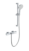 Wonzon & Woghand Смеситель для ванны термостатический с душевым гарнитуром, цвет: хром глянцевый WW-C2017-A-CR