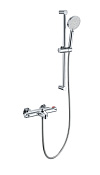 Wonzon & Woghand Смеситель для ванны термостатический с душевым гарнитуром, цвет: хром глянцевый WW-C2001-A-CR