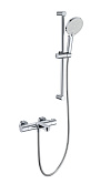 Wonzon & Woghand Смеситель для ванны термостатический с душевым гарнитуром, цвет: хром глянцевый WW-C2018-A-CR