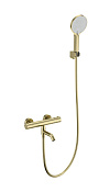 Wonzon & Woghand Inn Смеситель для ванны термостатический с душем, цвет: брашированное золото WW-B2065-A1-BG