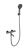 Wonzon & Woghand Inn Смеситель для ванны термостатический с душем, цвет: темный графит WW-B2065-A1-BGG